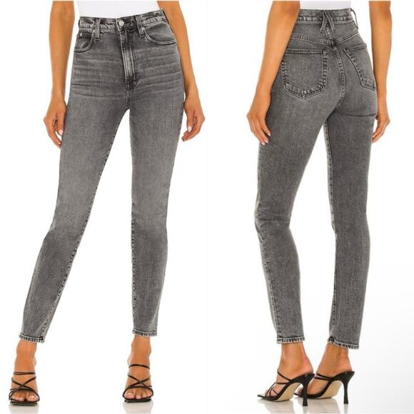 SLVRLAKE Beatnik High Rise Skinny Jeans Slim Harvest Moon Black Gray Grey 24 - Picture 3 of 14